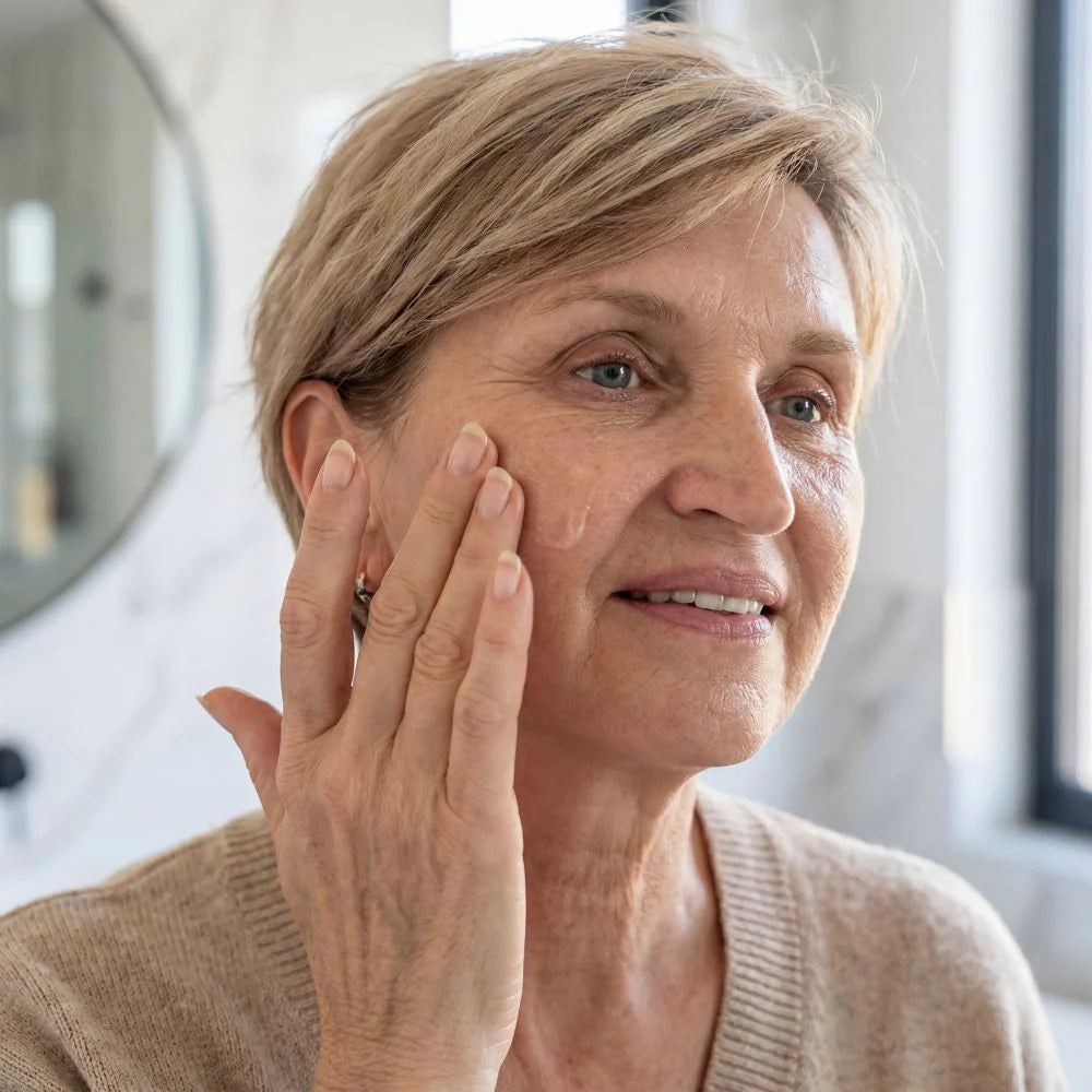 Massaggia con movimenti circolari. I peptidi di seta si fondono sulla pelle creando la micro-rete cosmetica